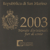 San Marino Kursmünzensatz 2003 im Folder