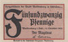 Waldenburg, Satz (4), 4x 25 Pf., 1920