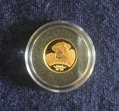 San Tomé und Principe "Kleinste Goldmünzen der Welt" Prinzessin Diana 1997