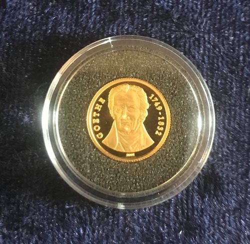 Togo "Kleinste Goldmünzen der Welt" Johann Wolfgang von Goethe 2005