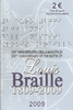 2 Euro Italien 2009 Louis Braille im  Folder