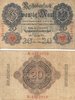 Reichsbanknote 20 Mark, 1907, Ro. 28, vf
