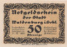 Waldenburg, 50 Pf., 1920, Gymnasium