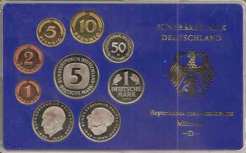 BRD Kursmünzensatz 1976 PP D
