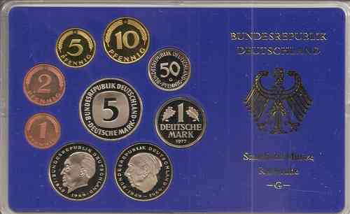 BRD Kursmünzensatz 1977 PP G