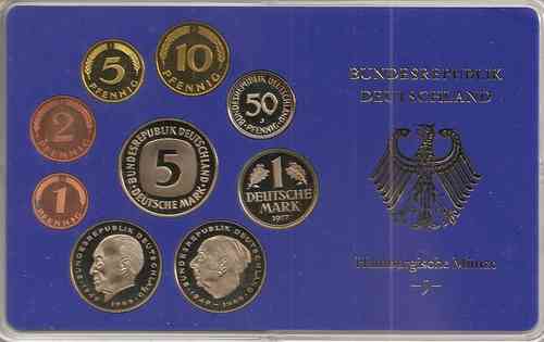 BRD Kursmünzensatz 1977 PP J