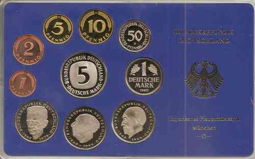 BRD Kursmünzensatz 1980 PP D