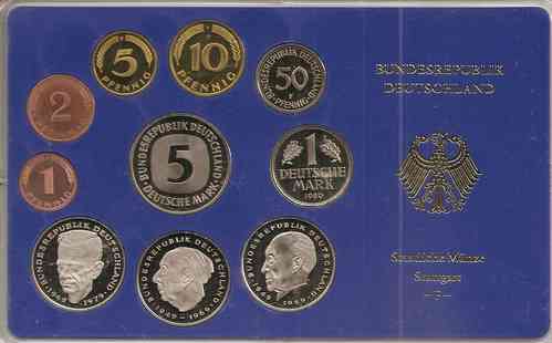 BRD Kursmünzensatz 1980 PP F