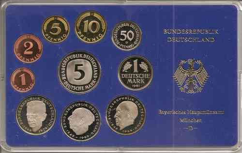 BRD Kursmünzensatz 1981 PP D