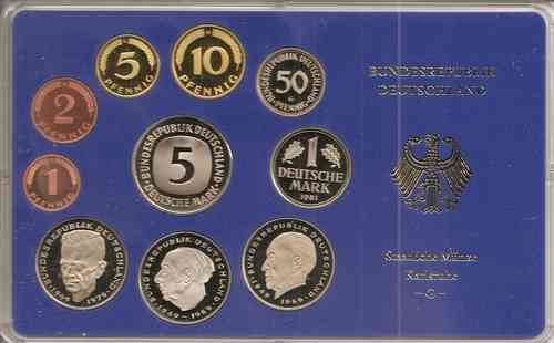 BRD Kursmünzensatz 1981 PP G
