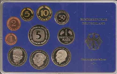 BRD Kursmünzensatz 1981 PP J