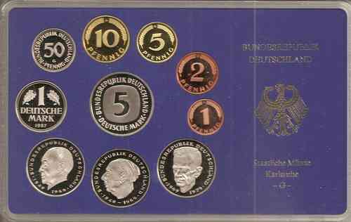 BRD Kursmünzensatz 1987 PP G