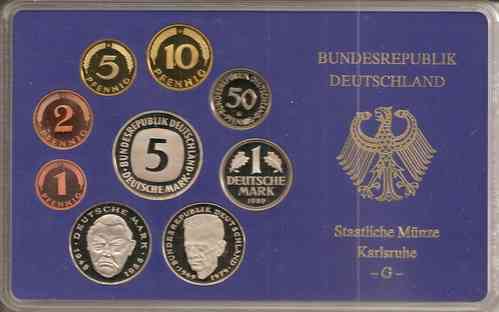 BRD Kursmünzensatz 1989 PP G