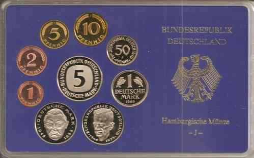BRD Kursmünzensatz 1989 PP J