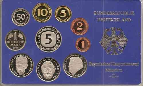 BRD Kursmünzensatz 1990 PP D