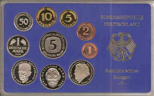 BRD Kursmünzensatz 1990 PP F