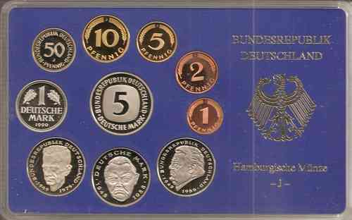 BRD Kursmünzensatz 1990 PP J