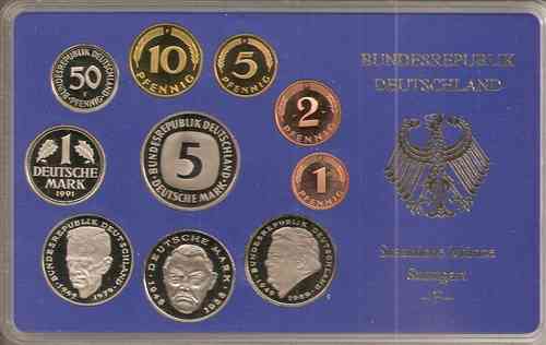 BRD Kursmünzensatz 1991 PP F
