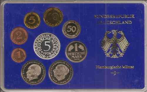 BRD Kursmünzensatz 1974 PP J