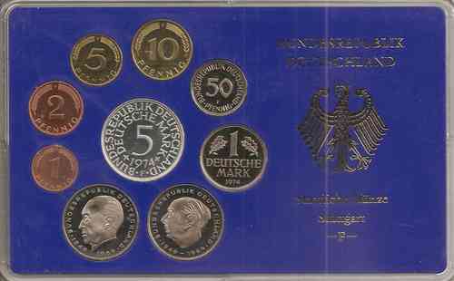 BRD Kursmünzensatz 1974 PP F