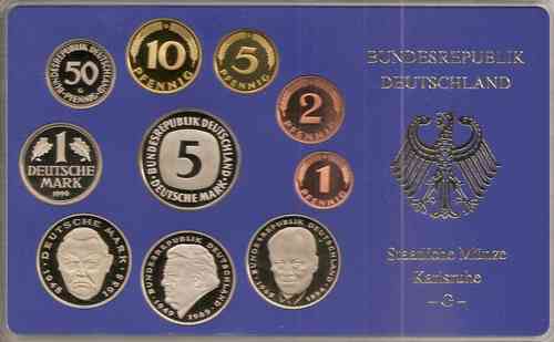 BRD Kursmünzensatz 1996 PP G