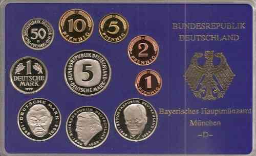 BRD Kursmünzensatz 1999 PP D