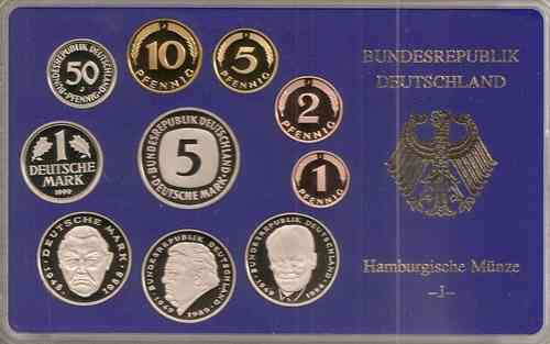 BRD Kursmünzensatz 1999 PP J